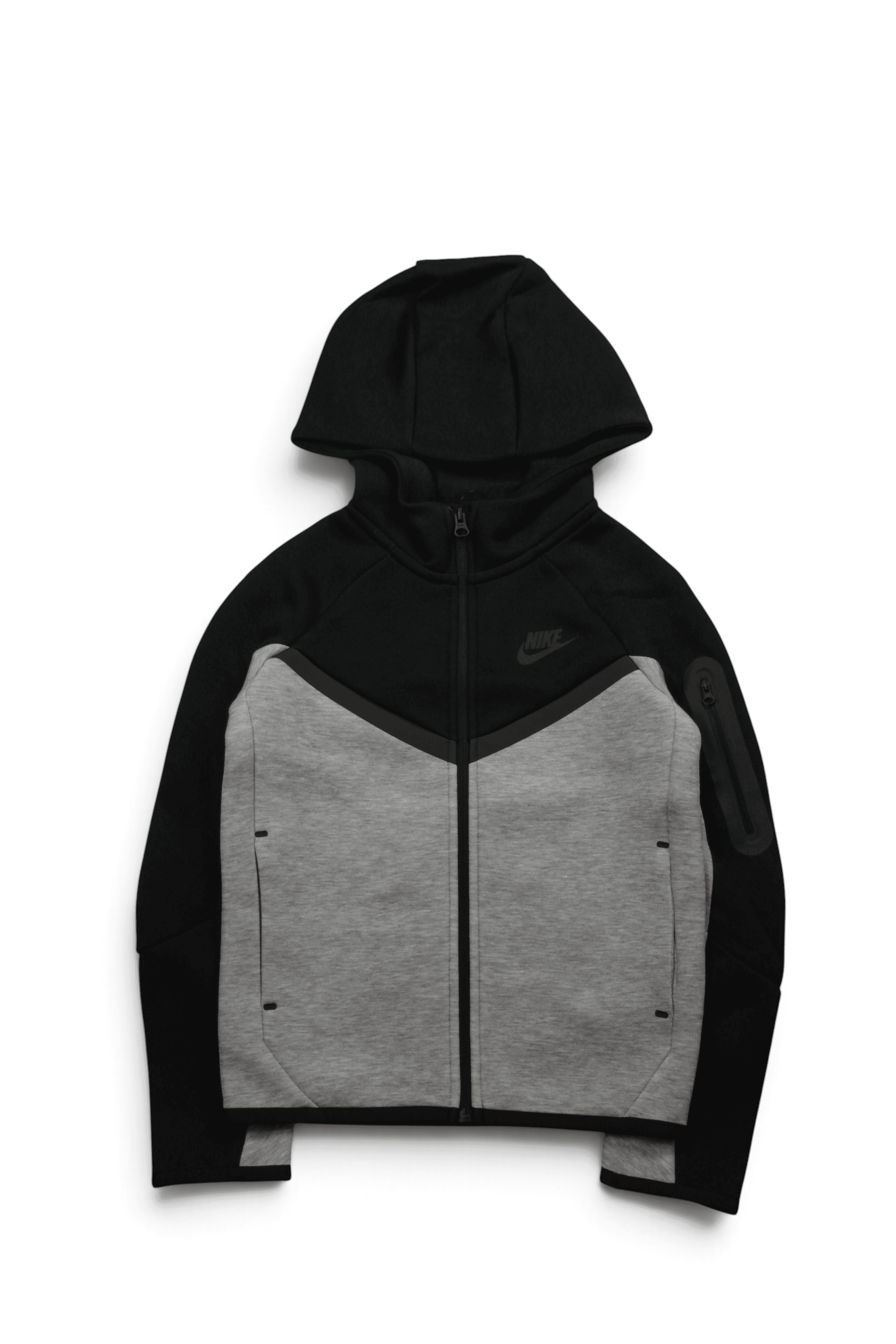 Nike Tech Fleece Zip Hoodie Black/Grey (Junior)