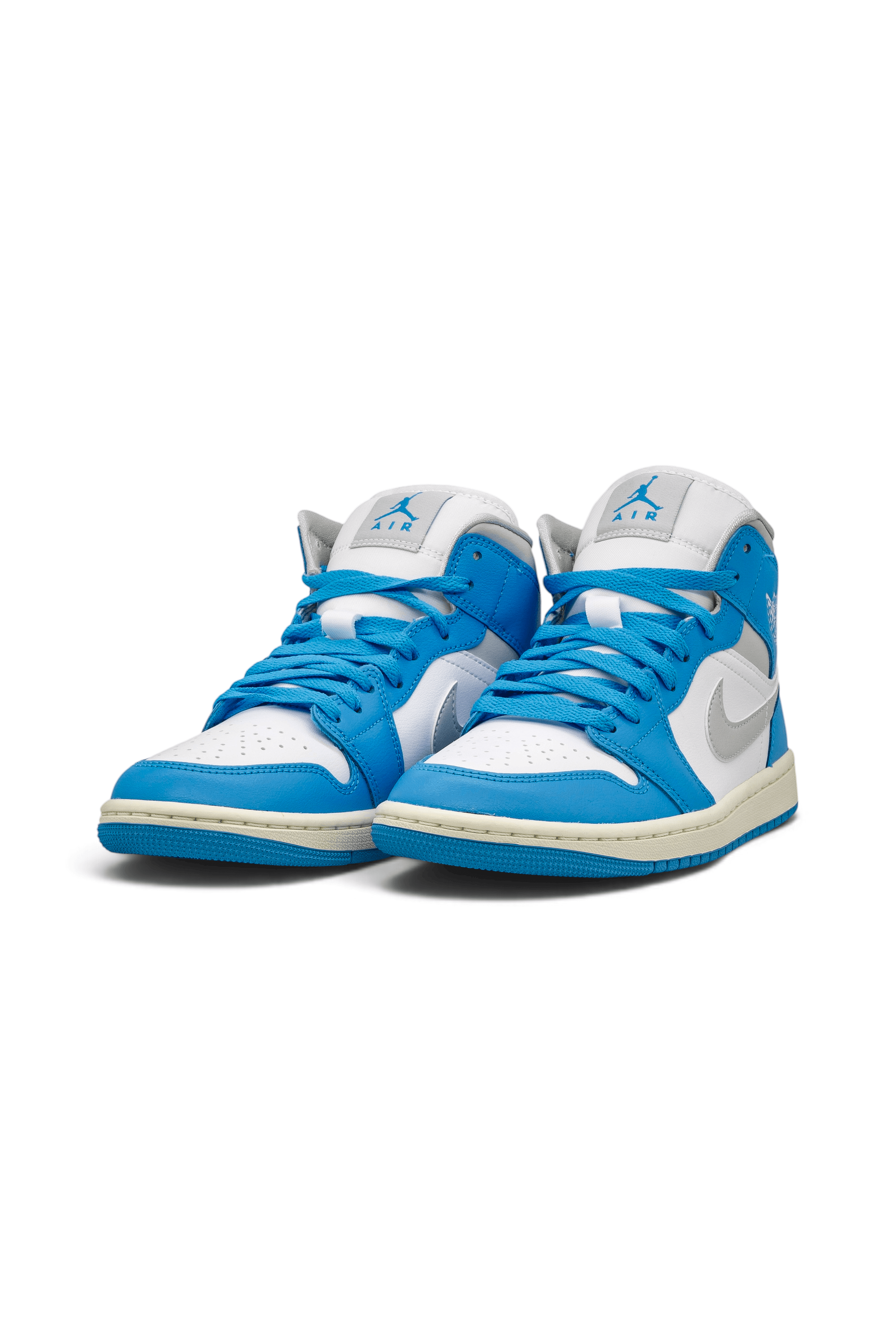 Jordan 1 Mid Dark Powder Blue White Sail Neutral Grey (Women's)