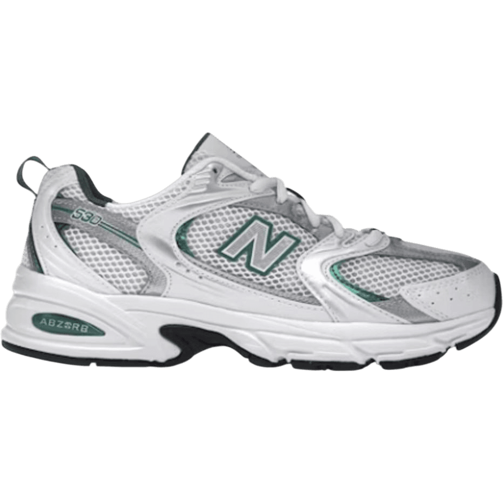 New Balance 530 White Silver Green