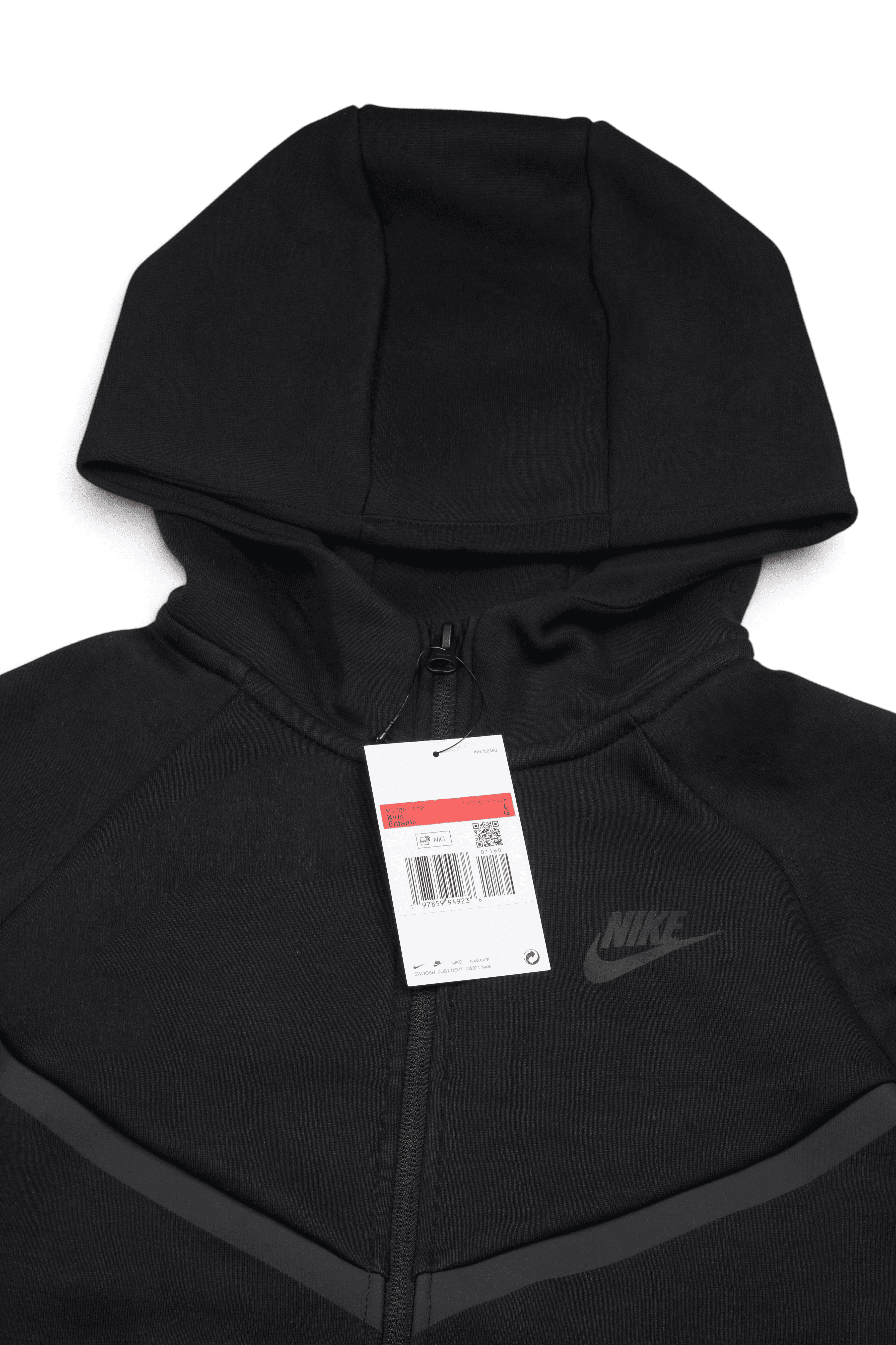 Nike Tech Fleece Zip Hoodie Black (Junior)