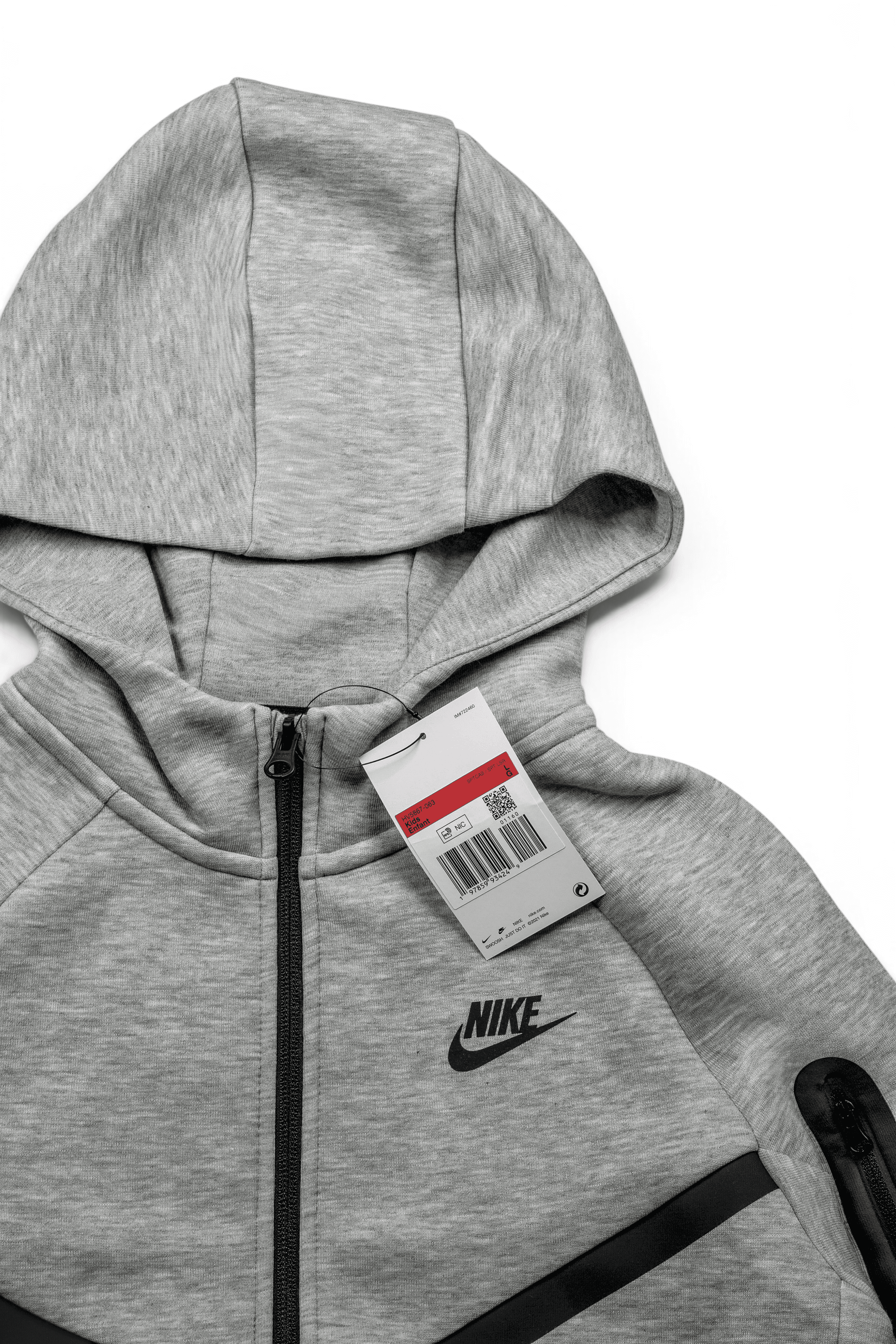 Nike Sportswear Tech Fleece Full-Zip Hoodie Grey (Junior)
