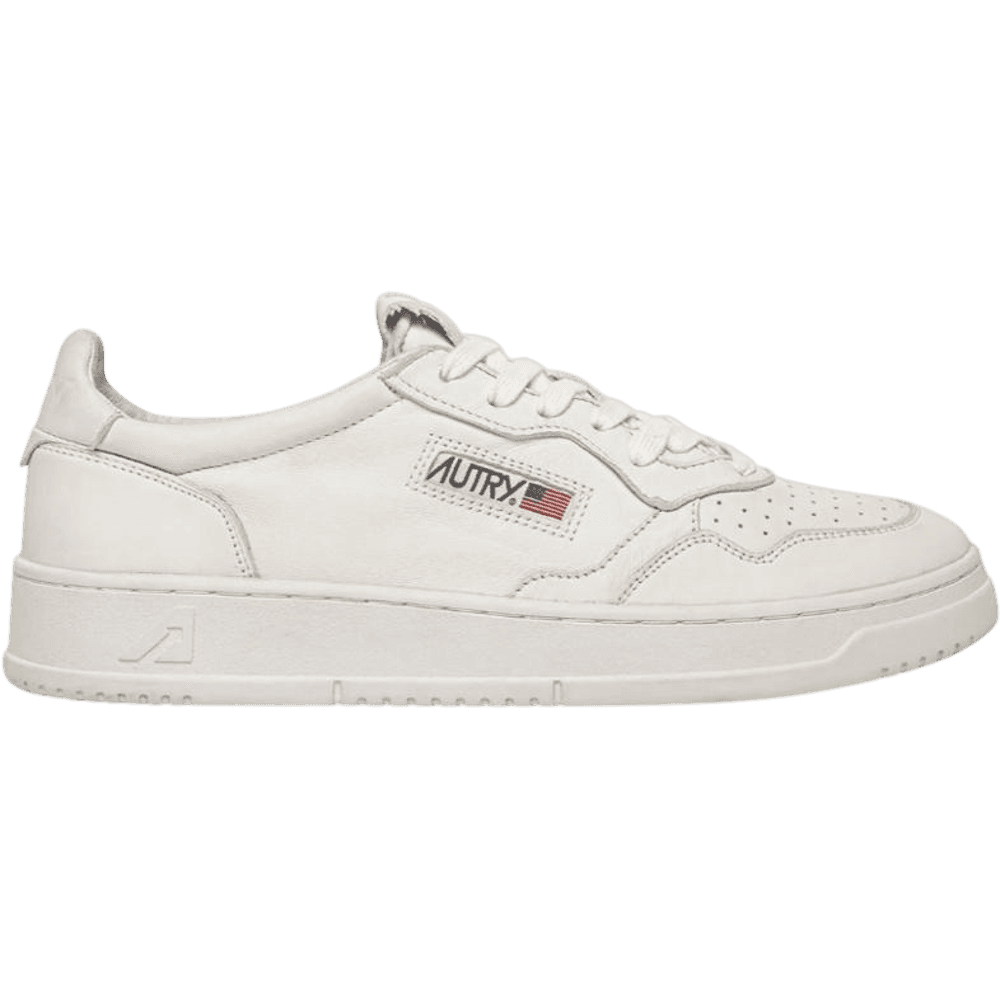 Autry Medalist Low White Super Soft Napa Leather