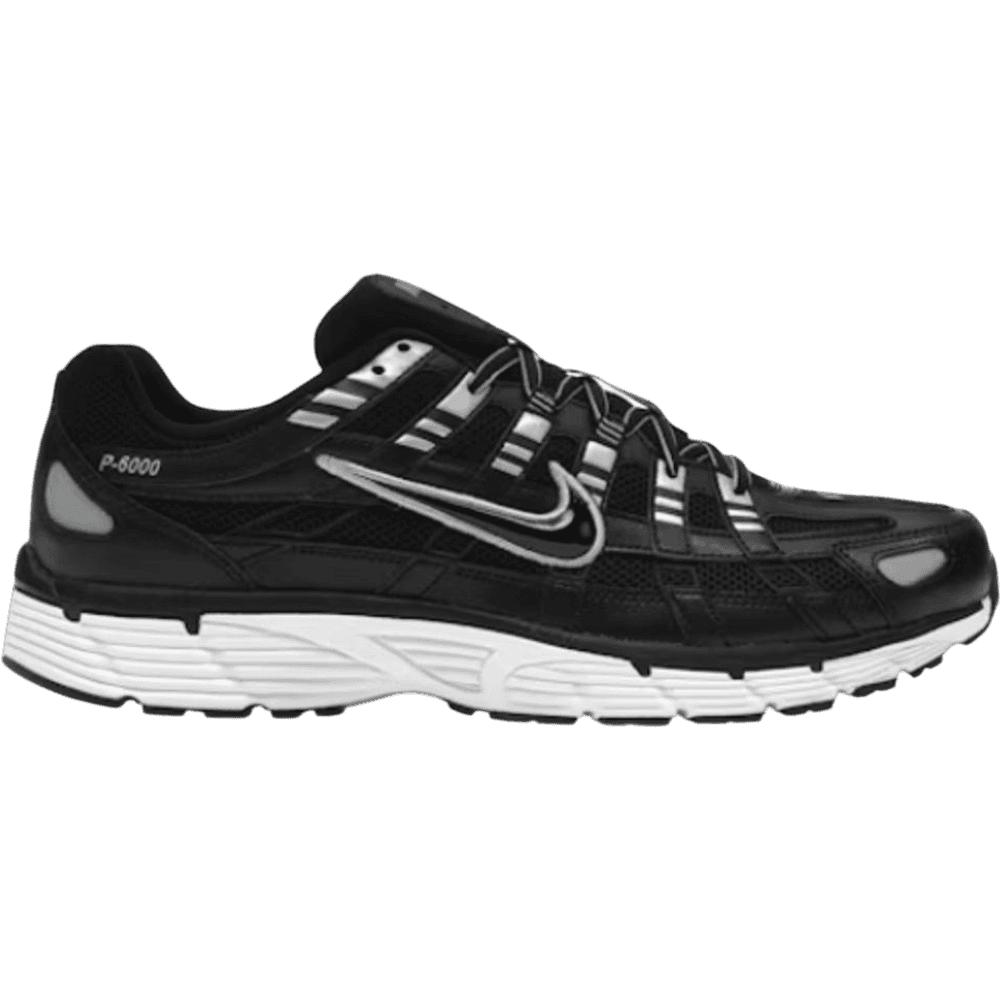 Nike P-6000 Black White Metallic Silver