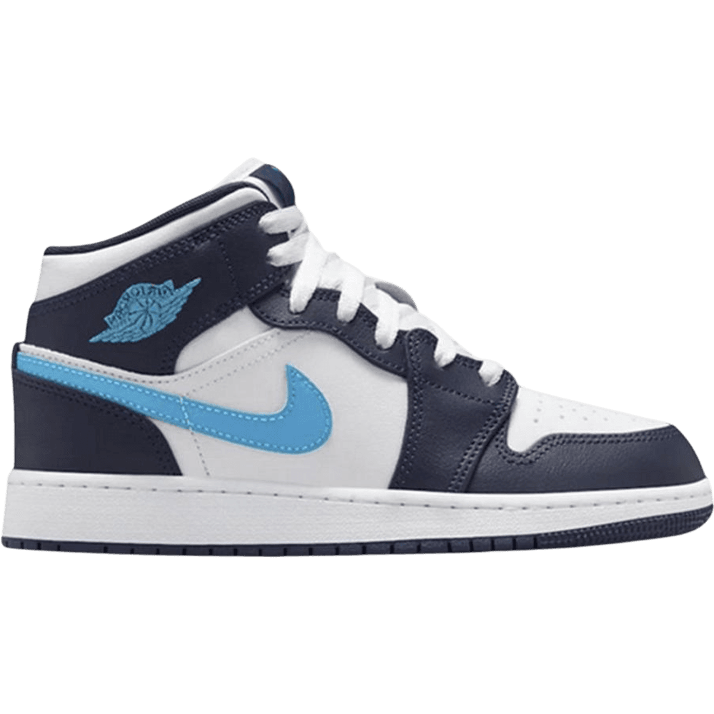 Jordan 1 Mid Obsidian Dark Powder Blue (GS)