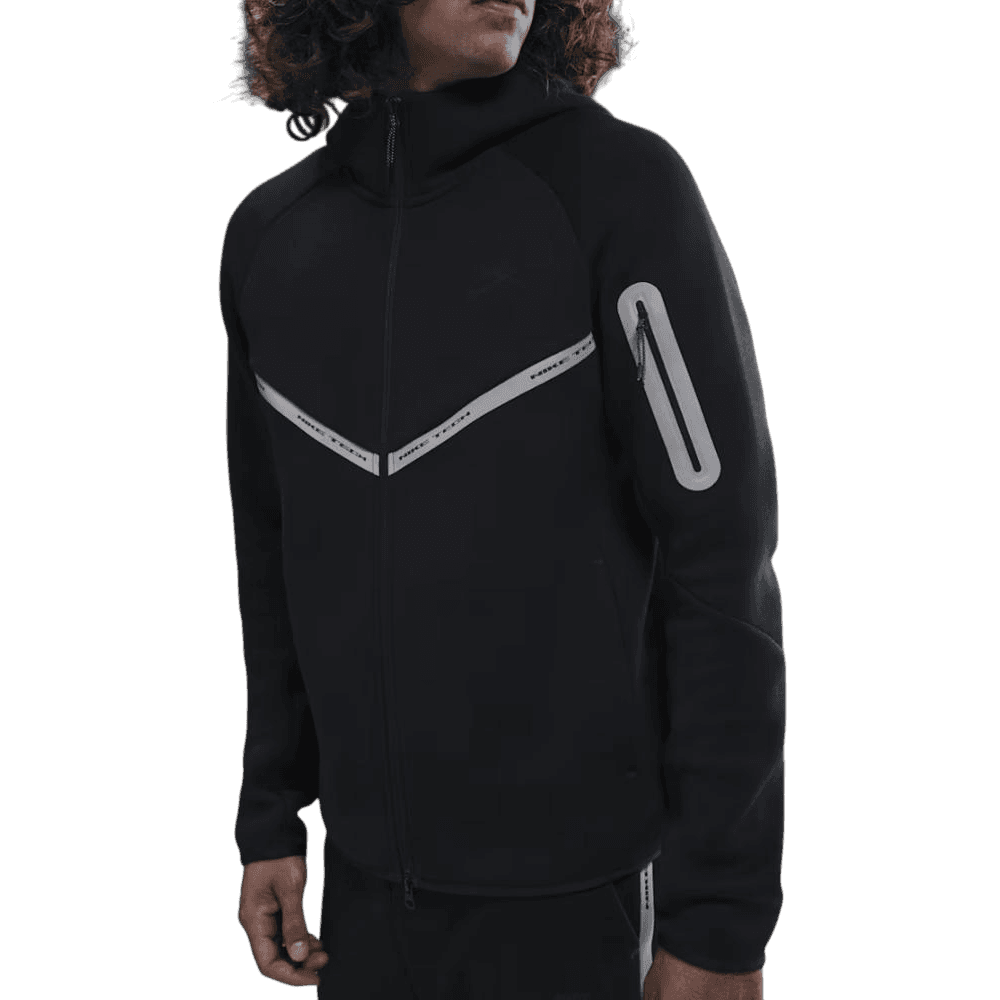 NIKE Tech Fleece Full-Zip Windrunner Black White Reflective
