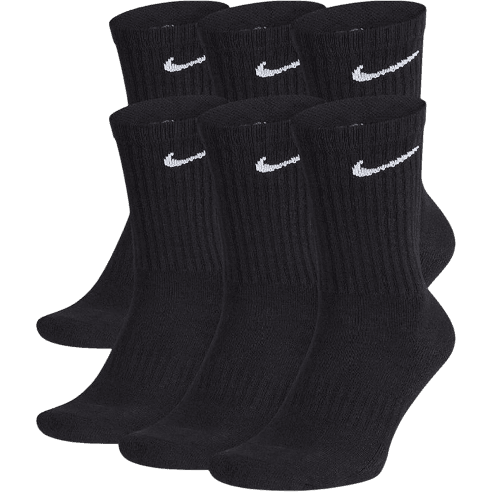 Nike Socks - Everyday Lightweight Crew Black 6-PACK