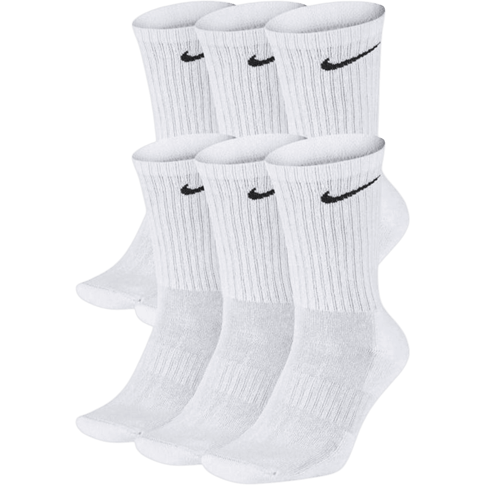 Nike Socks - Everyday Lightweight Crew White 6-PACK