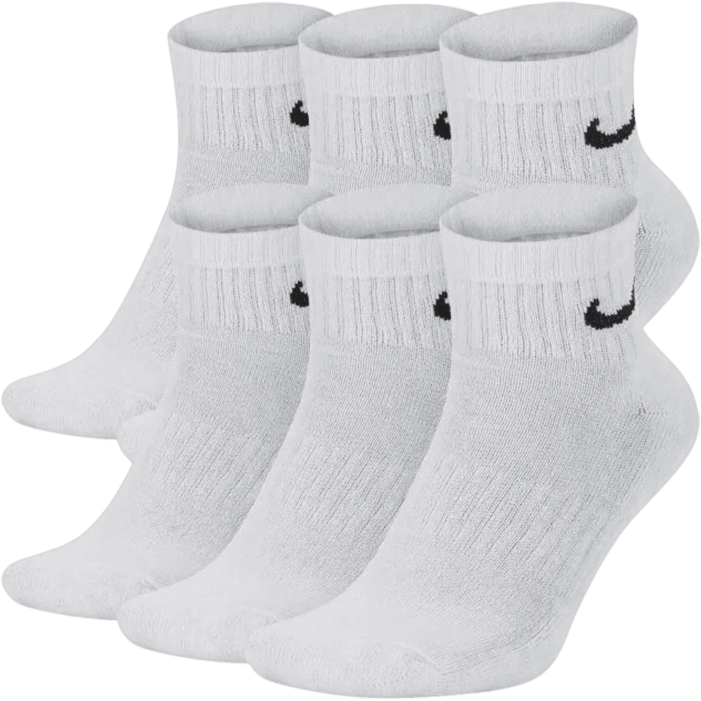Nike Everyday Cushioned Socks White (6 pack)