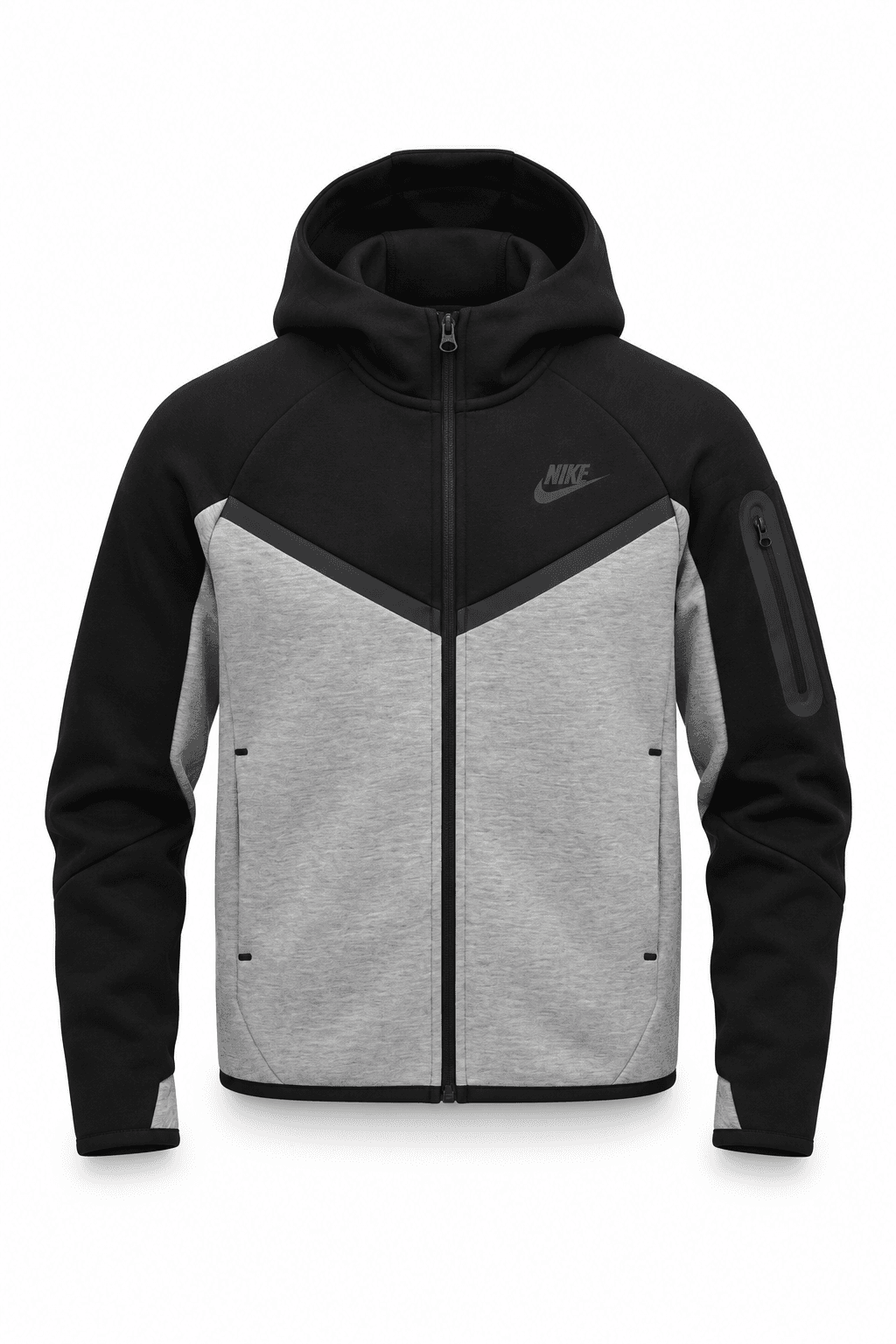 Nike Tech Fleece Zip Hoodie Black/Grey (Junior)