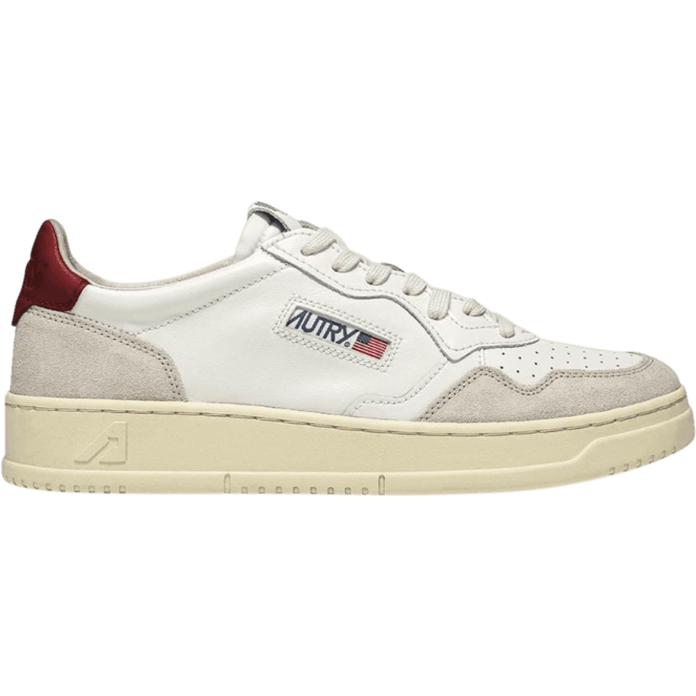 Autry Medalist Low White Red
