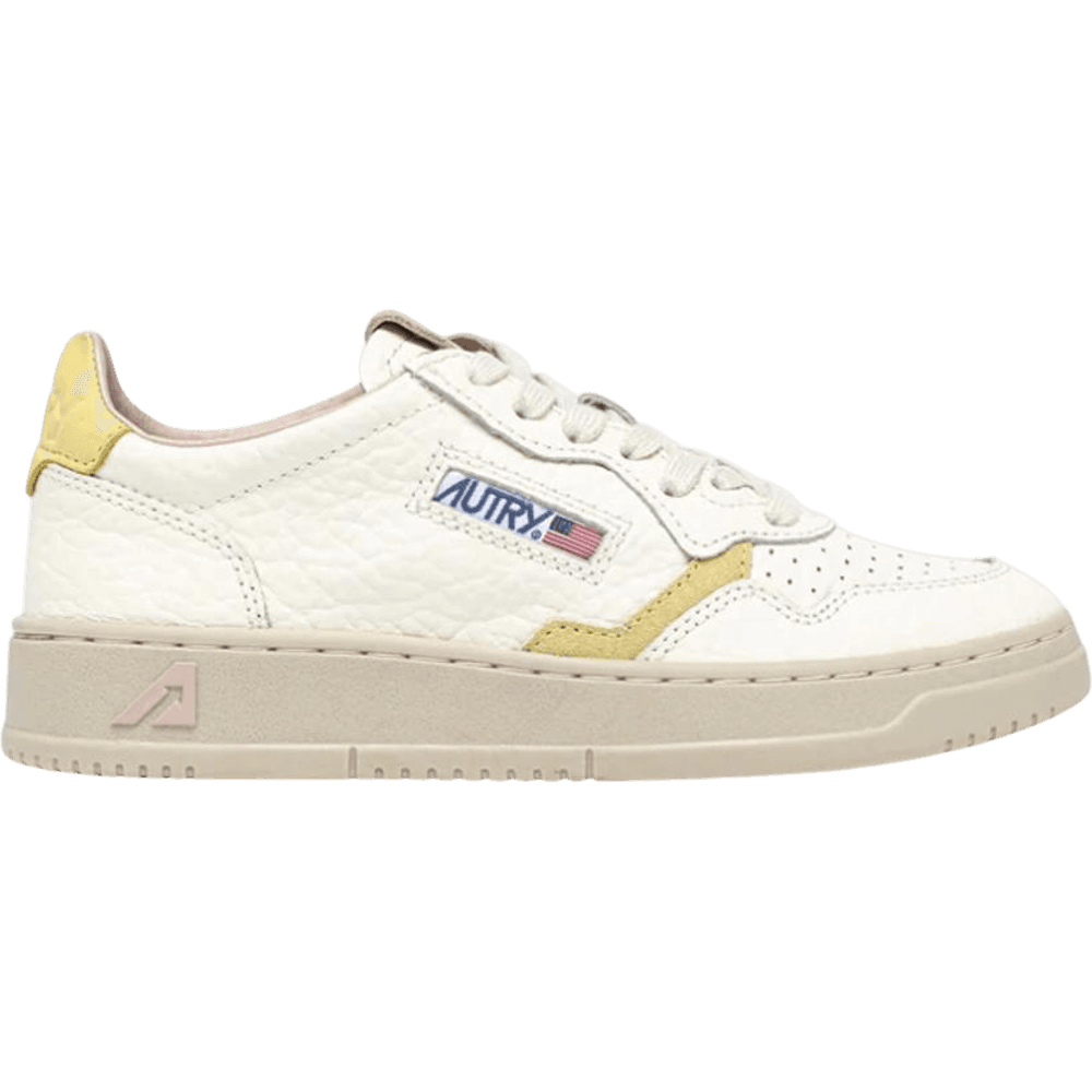 Autry Medalist Low White Lemon Silk (Women's)
